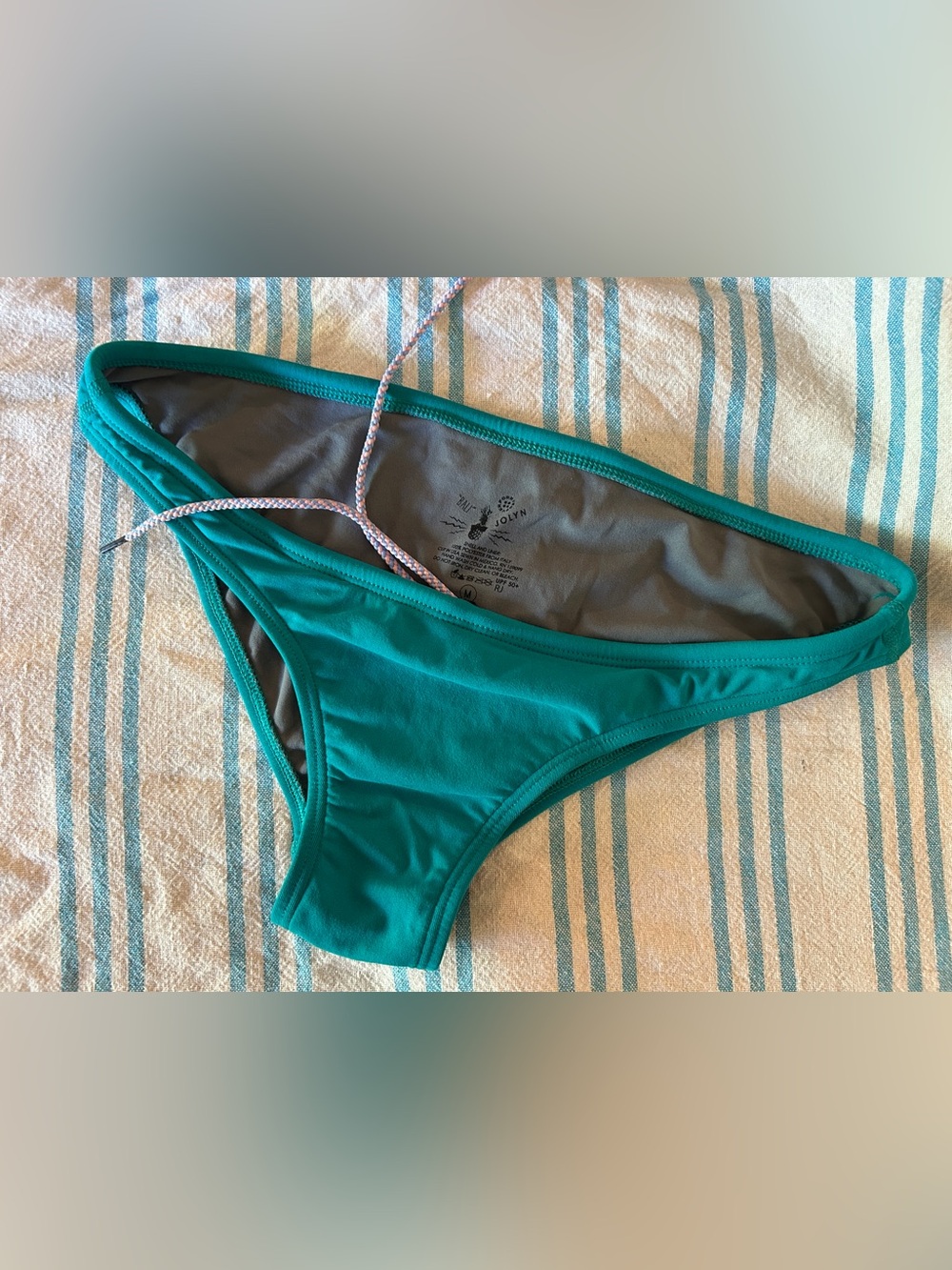 Jolyn Bali Bikini Bottoms - Ocean (Teal) Size M